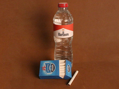 Nestle Cigarettes & Marlboro Water‬‏ cigarettes design icon inspiration marlboro nestle packagedesign water