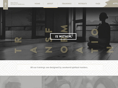 New Seed School of Wellness Site branding graphic design ui ux web design
