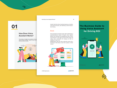 ebook | Voice Assistant | for Appinventiv ai animation artificialintelligence book branding business design ebook graphicdesign illustraion machinelearning template ui ux vector voice assistant
