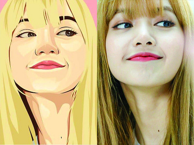 Lisa Blackpink Do Vector Tracing Manually Image in HD