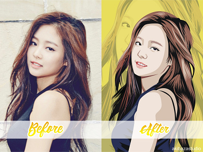 Jennie Black Pink in Vector Tracing Manually