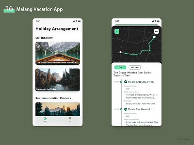 Malang Vacation App app ui vacations 应用 引导页