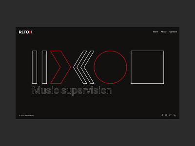 Retox Music - Home Page animation art direction design icon interaction interactive motion music typography ui ux website