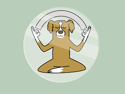 {Insert Meditation Here} dog illustration meditation