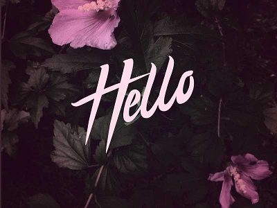 Hello Dribbblers! debut hand lettering