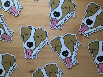 Final Product-Magnets dog illustration magnet stickermule