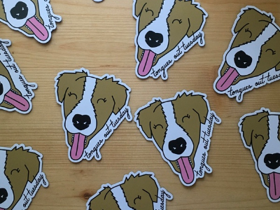Final Product-Magnets dog magnet stickermule illustration