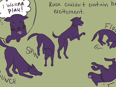 Illustrated dog adoption book comic dog illustration