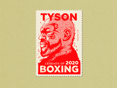 Mike Tyson Post Stamp 2020 box boxing boxing glove boxing legends illustration iron mike letter mike tyson post stamp sport illustration sport stamp stamp tyson