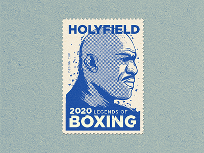 Evander Holyfield Post Stamp art boxing boxing day boxing glove boxing sport evander evander holyfield fighter fighter illustration holyfield illustrator legends postal service postal stamp postcard sport stamp