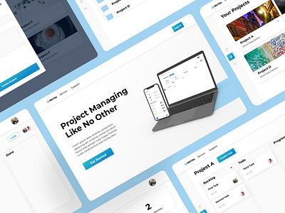 Protra - Project Tracker App UI design landing ui uidesign web design webdesign