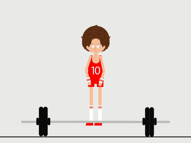 Funny Athlete animation illustration