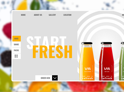 refresh_juice dailyui design graphic design landingpage ui visual design