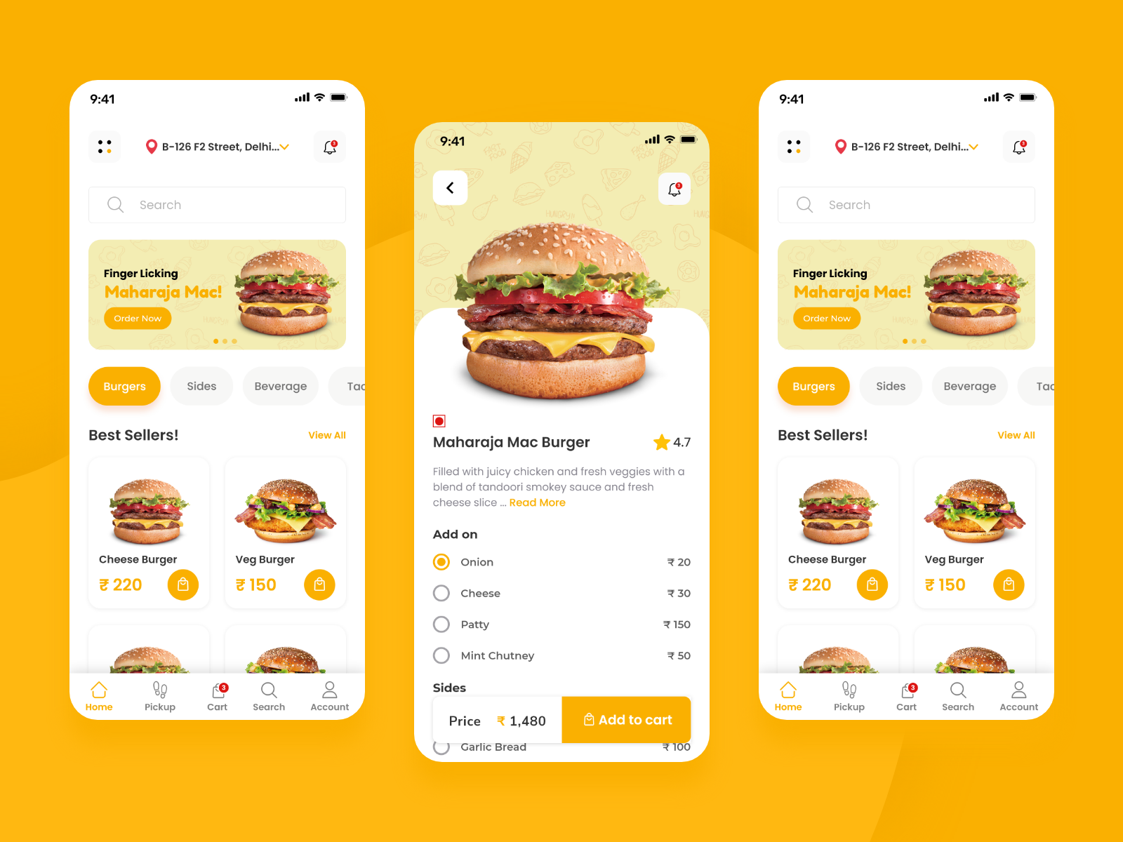 Food App by Rohit Singh on Dribbble