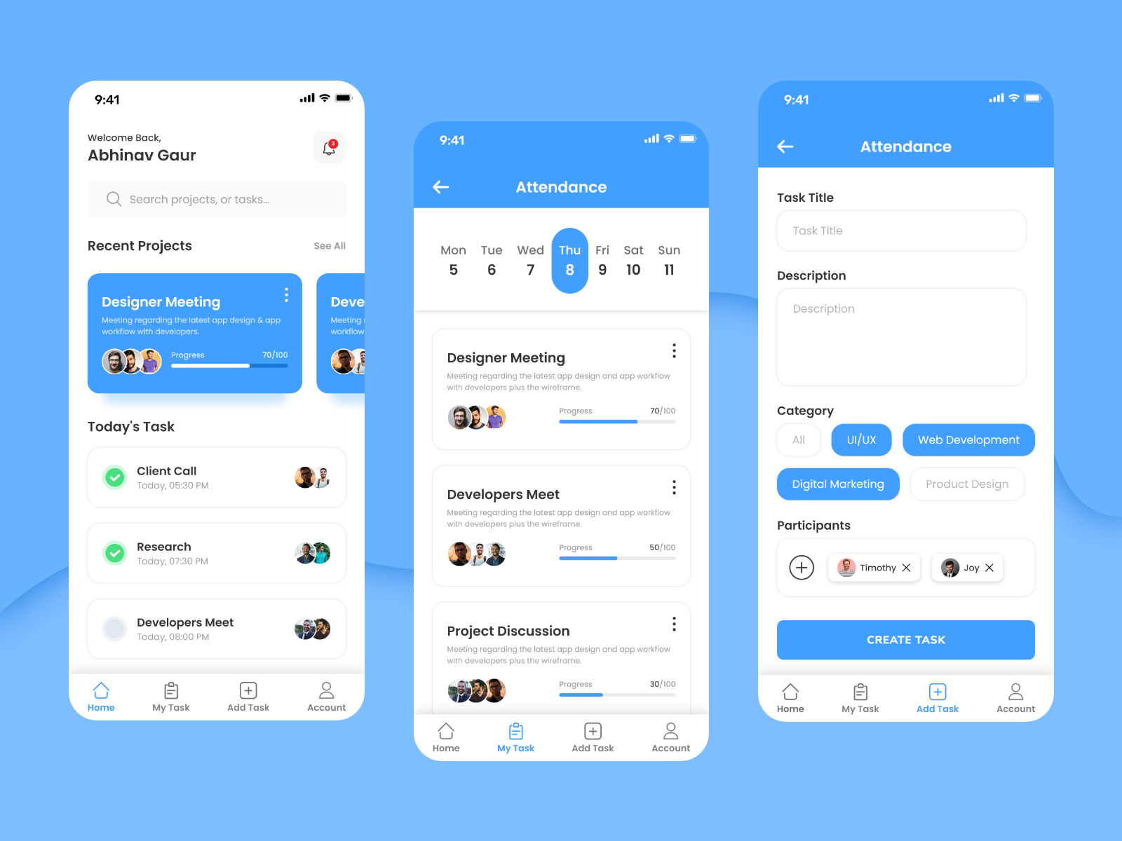 Task Management App by Rohit Singh on Dribbble