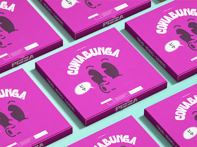 Cowabunga Pizza Company YYC Brand Design & Mockup