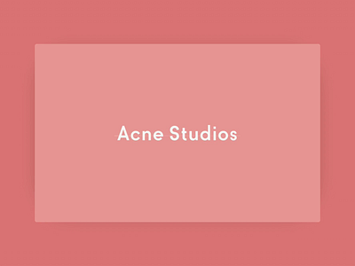 Acne Studios adobe adobe photoshop adobe xd animation branding design minimal ui ux web website