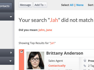 Contactually search