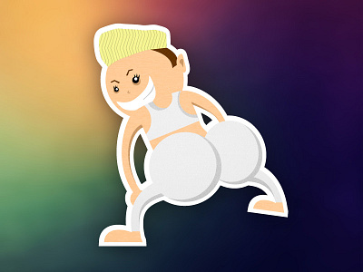 Enough twerking already! - Sticker Mule character design illustration sticker