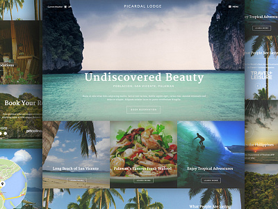 Cousin's hotel website beach design hotel landing page layout nature photography responsive ui ux web website