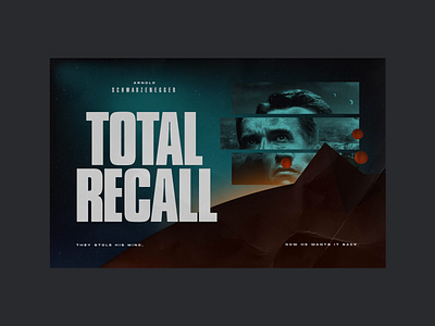 TOTAL RECALL animation arnold c4d cinema cinema4d cinematic cult film loop looping motion movie poster poster design scifi typography