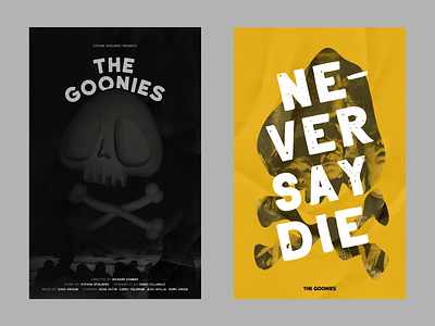 THE GOONIES 3d animation bones c4d cinema4d film loop motion movie poster poster skull steven spielberg the goonies typography