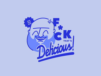 F*CK, That's Delicious! action bronson brand branding character clue face food hiphop identity illustration logo rap streetfood typography vector vice