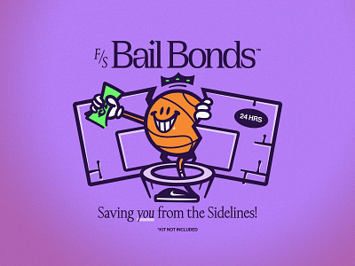 F.S. BAIL BONDS apparel bail bonds basketball brand cash character character design design illustration illustrator money nike tshirt typography vector vector art