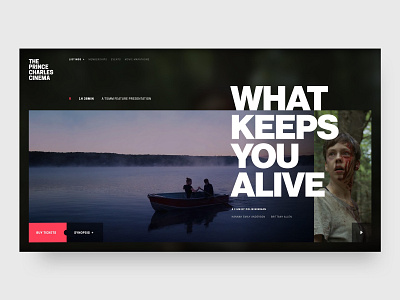 PC Cinema Concept cinema concept film hero landing page minimal movie netflix sans serif splash ui ux web