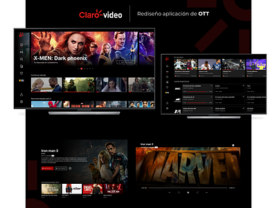 ClaroVideo - OTT App exploration app app ui figma interfacedesign