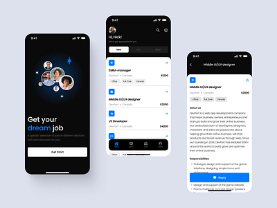 Mobile App Concept – Job search app design mobile mobile app ui ui ux