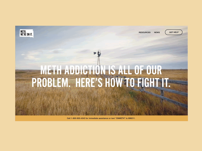 Meth. We're on It - Website art direction branding campaign design digital design meth ui ux website website design