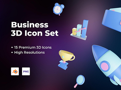 Business 3D Icons Set 3d 3d icons apps best seller business icon icons 3d illustration landing page marketing top trending ui ui icon ui kit web website