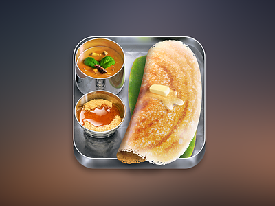 Dosa iphone icon app design dosa food icon identity illustration indian ios ipad iphone logo