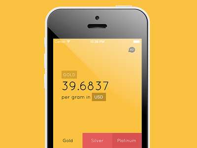 Gold Price+ flat gold gold price ios7 iphone