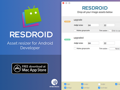 Resdroid - Asset resizer for Android Developer