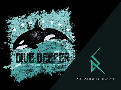 Orca amin shahrokhi aminshahrokhi art design gimp graphic grunge killer whale killerwhale motivational orca seawolf shahrokhi shirt shirts tea tshirts