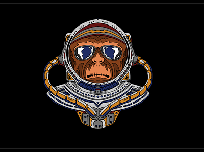 Monkey Astronaut - Shirt Design Idea amin shahrokhi astronaut astronaut t shirt clothing brand design fashion freelancer merch designer monkey monkey astronaut shirt shirt designer t shirt t shirt designer t shirts tee tee design tee designer tees