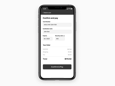 Payment Confirmation confirm payment mobile mobile ui payments page user interface