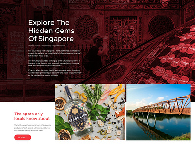 Singapore Tourism Website Design design landing page ui ux web webdesign
