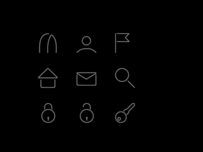 Line icons set affinity designer icon icon font iconography line minimal single color
