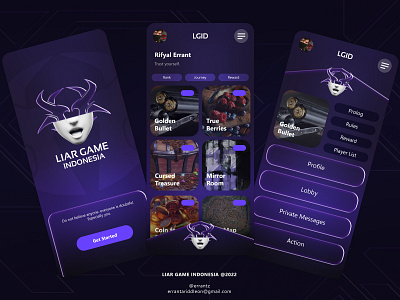 Liar Game Indonesia Mobile App app appdesign indonesia liar game mobileapp ui ui ux uidesign uxdesign