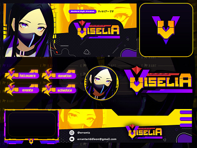 Viselia Stream Package branding design graphic design graphiceffect logo logodesign stream overlay stream package streamer