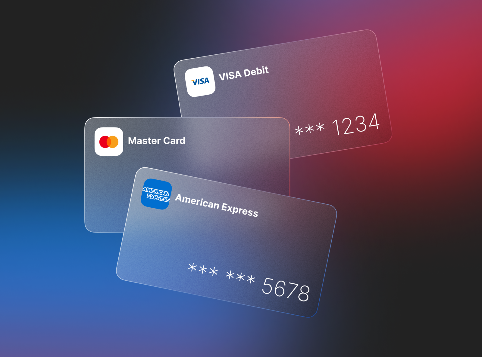 Glassmorphism Bank Cards by Aurora Phan on Dribbble