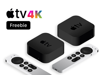Free AppleTV 2021 isometric apple freebie illustration isolated tv