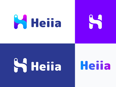 Heiia - Creative Market Place Logo branding creative design gradient logo market printing technology website