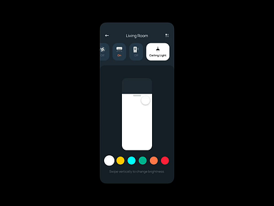 Lighting Slider animation app design interface lighting mobile smart home ui ux