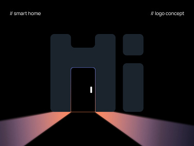 Smart Home logo concept branding concept dark gradient logo smart home