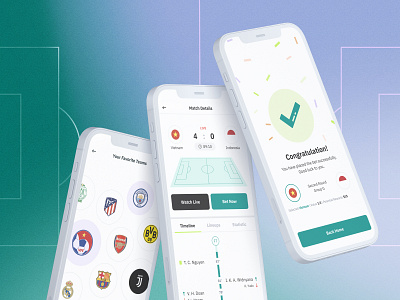Bet On - Football Betting Mobile UI Kit app betting cards management design football gradient interface kit mobile sport ui ux