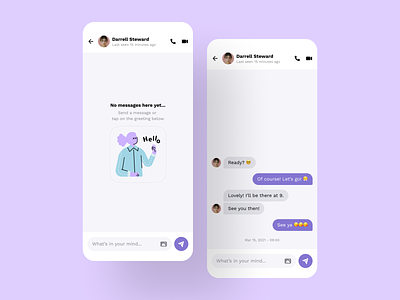 Chat Mobile UI app chat design empty interface mobile ui ux